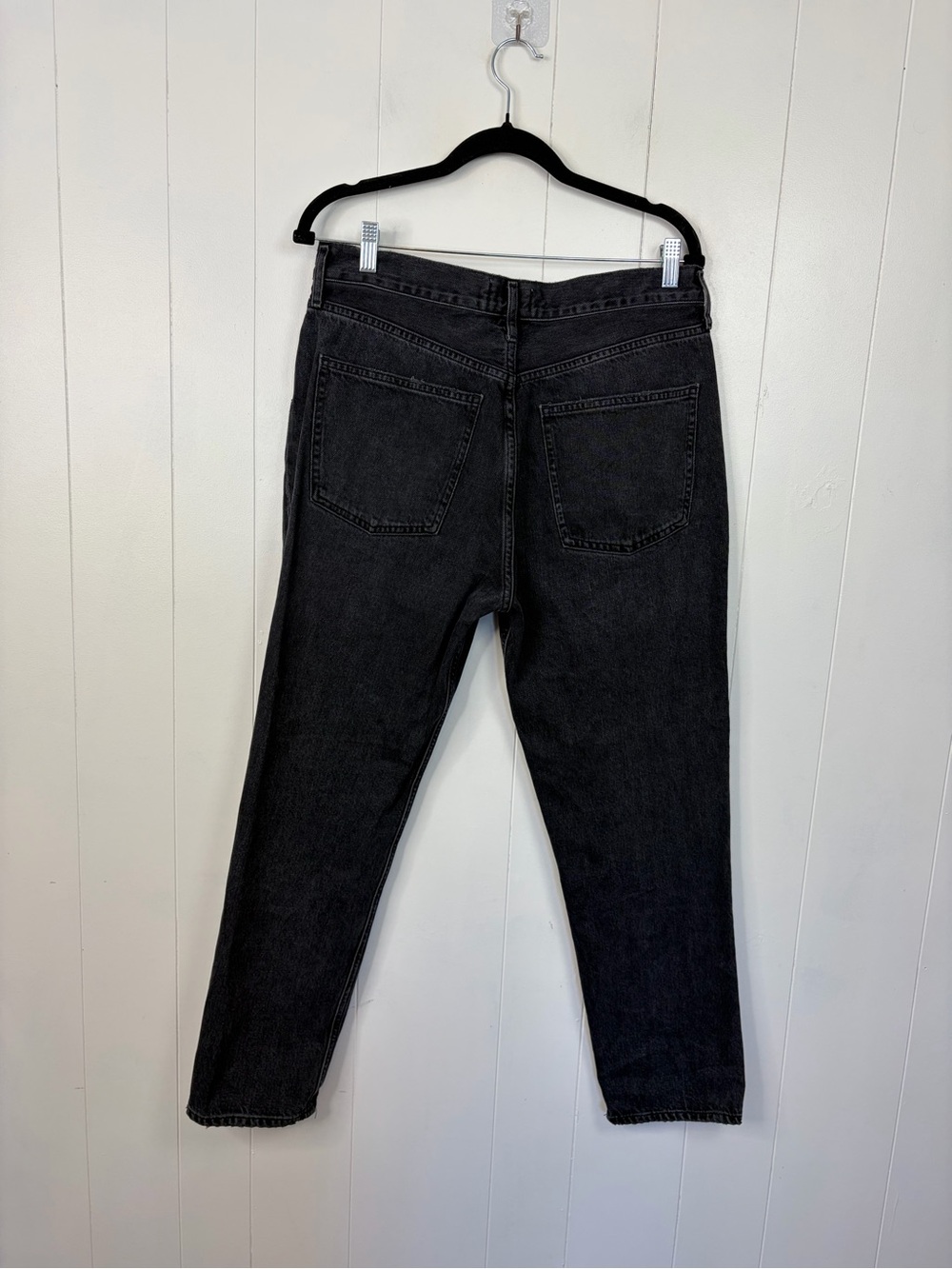 AGOLDE Fen High Rise Relaxed Tapered Jeans Button Fly Faded Black Size 30 Womens - Picture 5 of 11